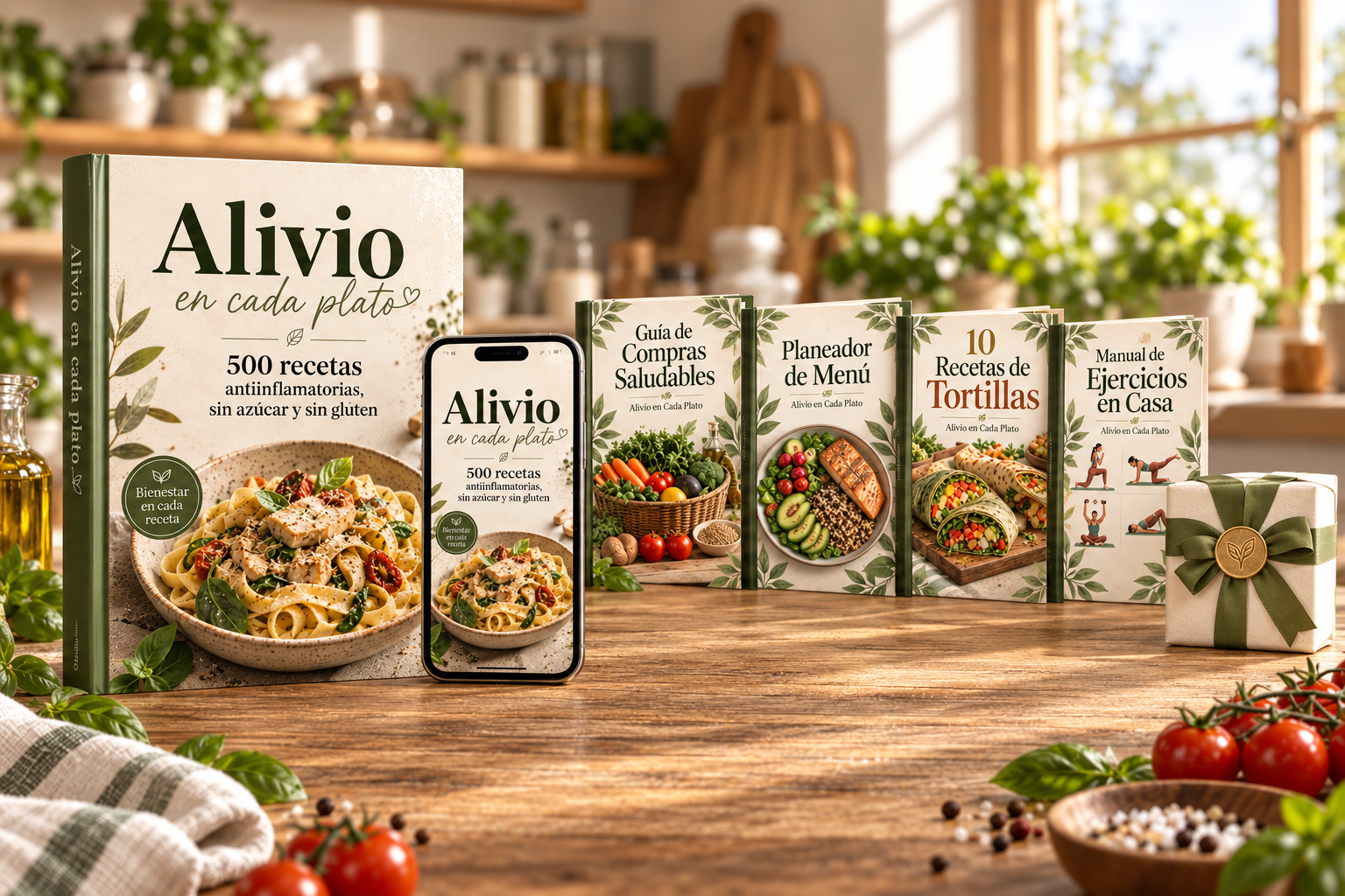 Pack Alivio en Cada Plato con recetario y bonos